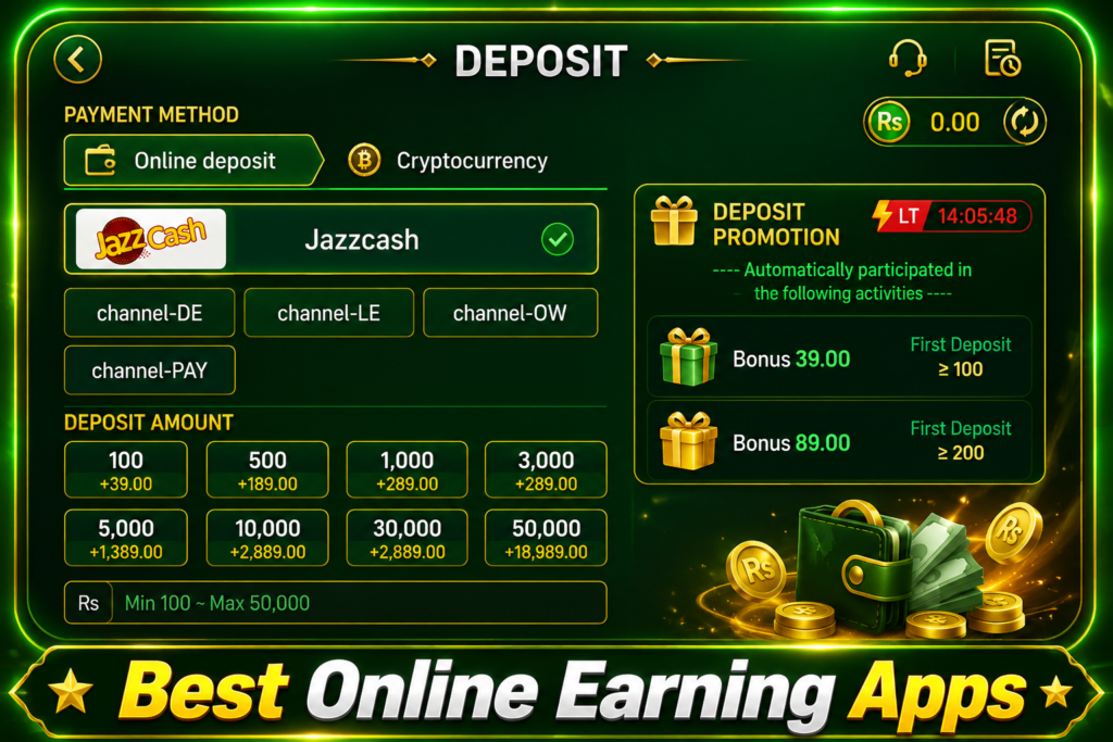 Deposit and Withdrawal Methods in 89F Game