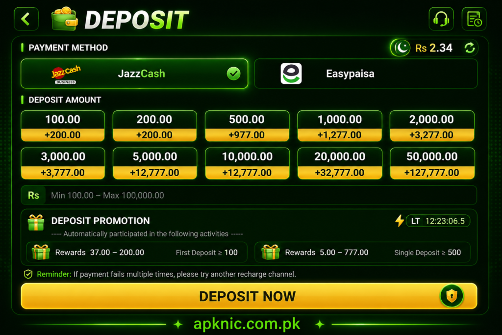 Deposit Methods in OK37 Game